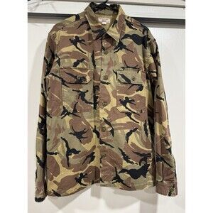 Wallace & Barnes J.Crew Camo Shirt Jacket Duck Military Utility Workwear Men’s L